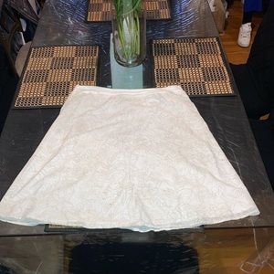 White skater skirt floral